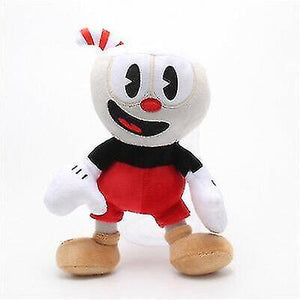 Bobblehead figures red cuphead game cuphead mugman mecup brocup plush toy