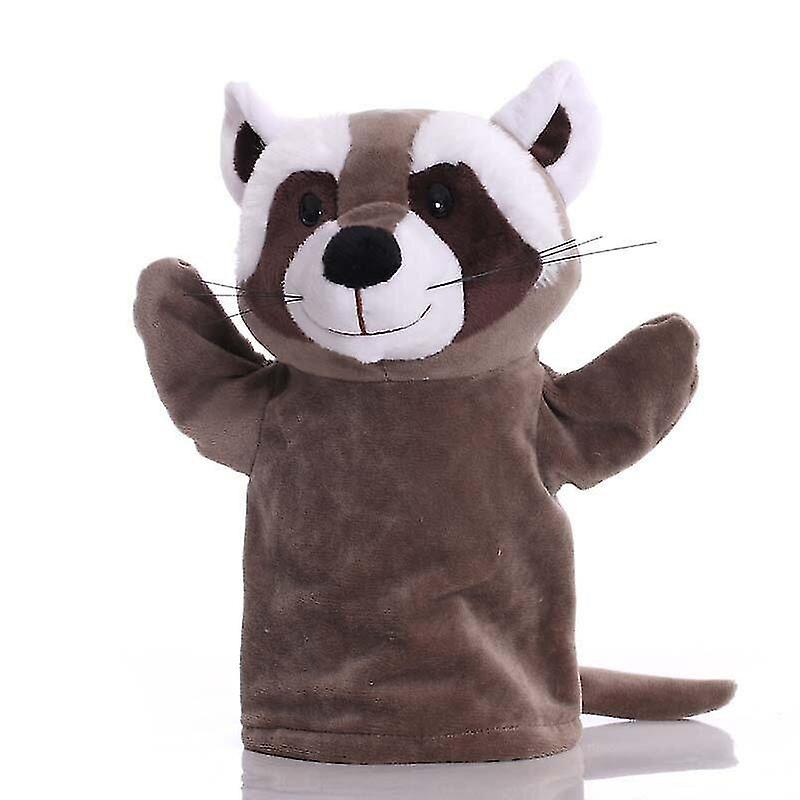 Stuffed animals raccoon animal hand puppet plush toys telling story doll