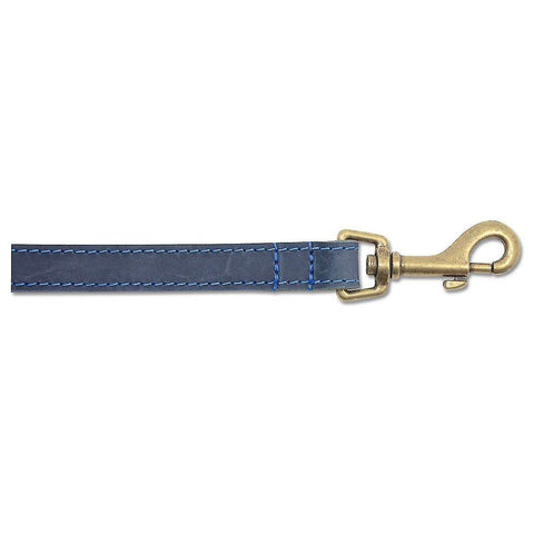 Pet leashes timberwolf leather dog lead 1 m blue