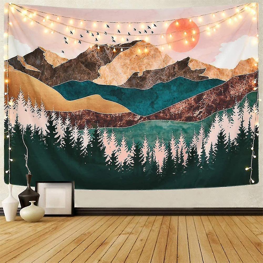 Decorative tapestries homemiyn forest landscape printed tapestry wall hanging blanket bedroom living room bedside