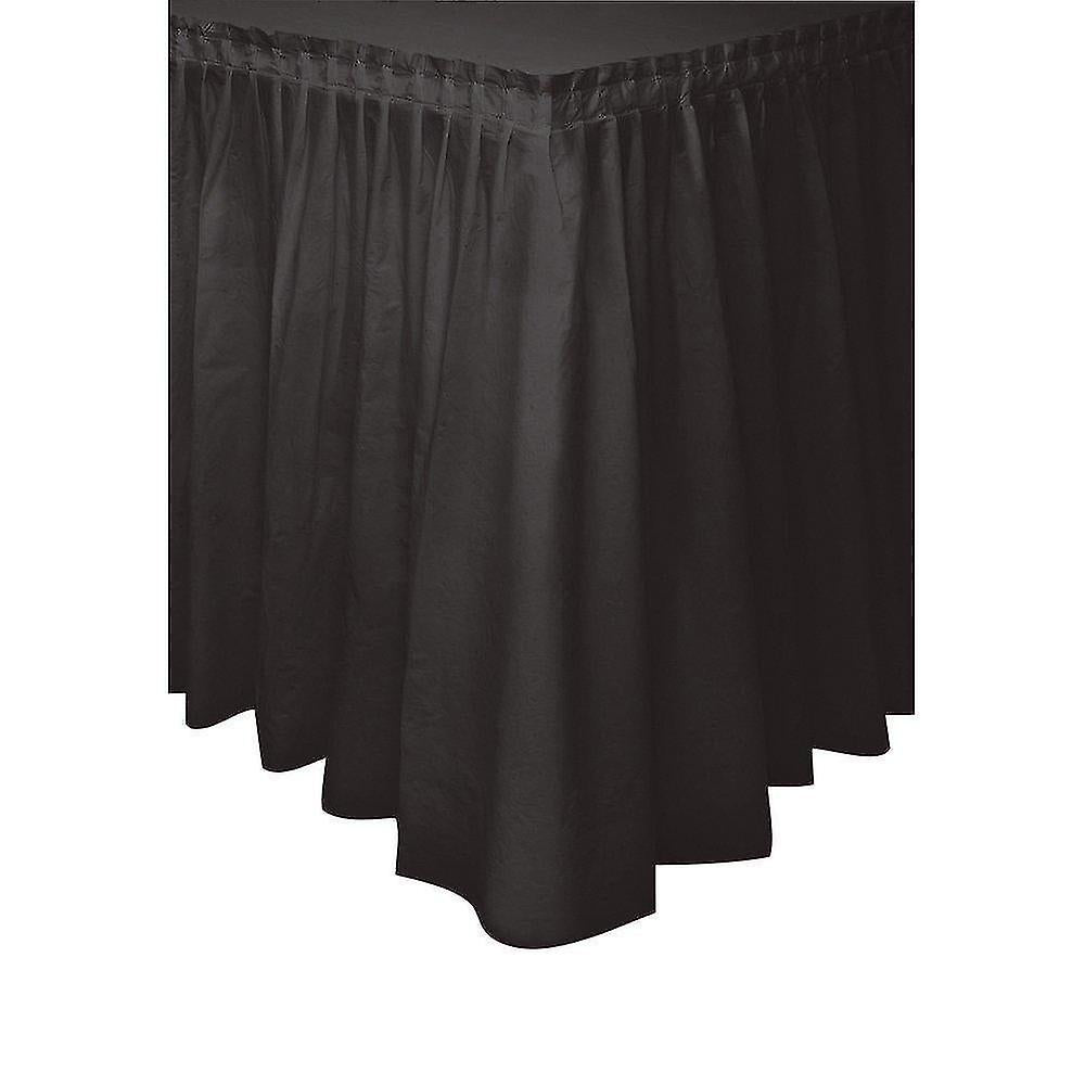 Stemware unique party 50062 - plastic black table skirt 14ft