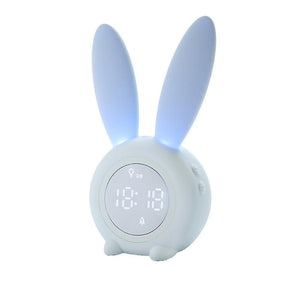 Alarm clocks homemiyn cartoon cute rabbit alarm clock luminous rabbit ears alarm clock best christmas gift for children