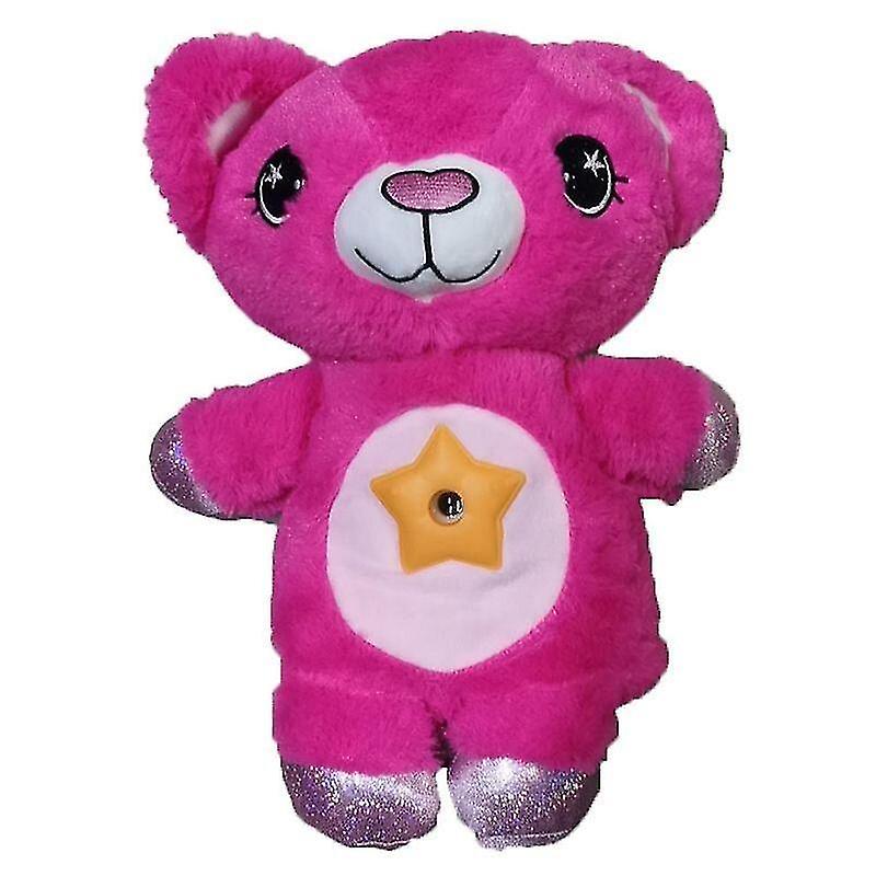 Stuffed animals pink bear no box star belly dream plush starry projector lamp toy