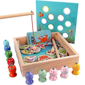 Fishing toys children wooden toys magnetic games fishing toy game kids funny boys girl christmas gifts|fishing toys