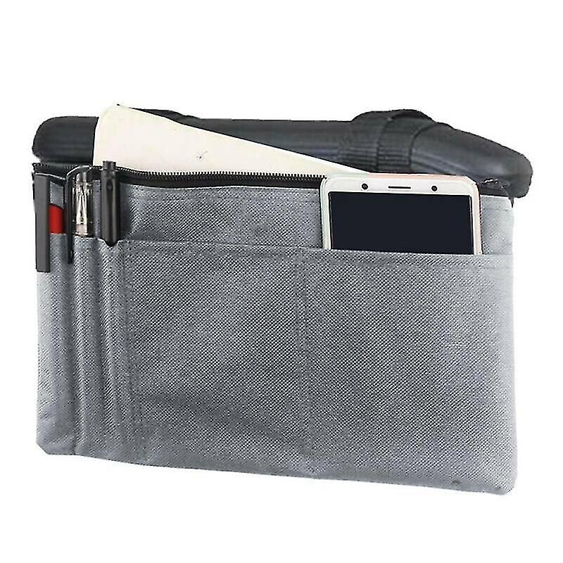 Accessibility equipment accessories grey wheelchair armrest bag mobility scooter phone pocket shopping holder aid pannier