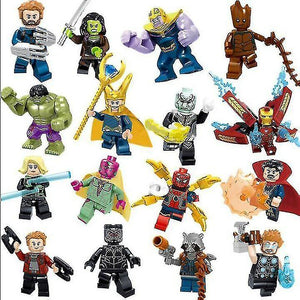 Action toy figures 16 pcs marvel super heroes fit lego avengers infinity war mini figures man hulk