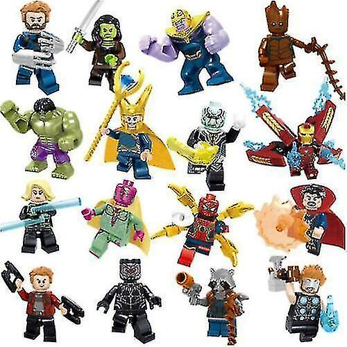 Action toy figures 16pcs marvel avengers mini figures