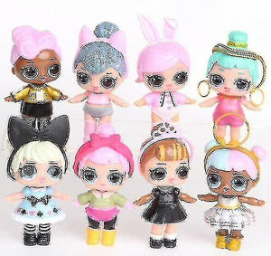 Action toy figures action toy figures 6 - 8 piece lol dolls l.O.L surprise ball lil sisters pets toys girls set christmas gift 8