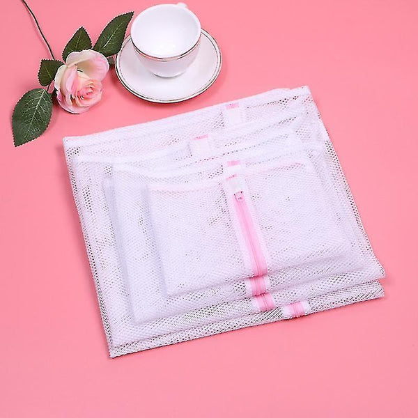 Laundry wash bags frames polyester mesh laundry machine washing bag 50 x 60cm white