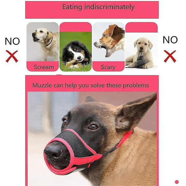 Pet muzzles muzzle for dogs muzzle adjustable nylon for dogs  adjustable e breathable museriere  small middle