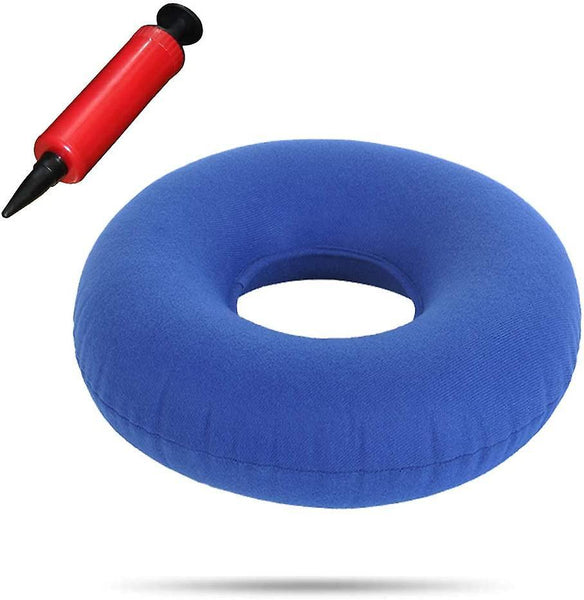 blue Donut Seat Cushion Orthopedic Ring Cushions For Hemorrhoid Pain Ottoman Cushions