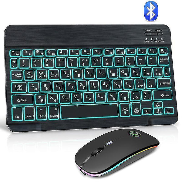 Remote controls rgb bluetooth keyboard and mouse set russian spainish wireless keyboard mouse combo rechargeable rgb