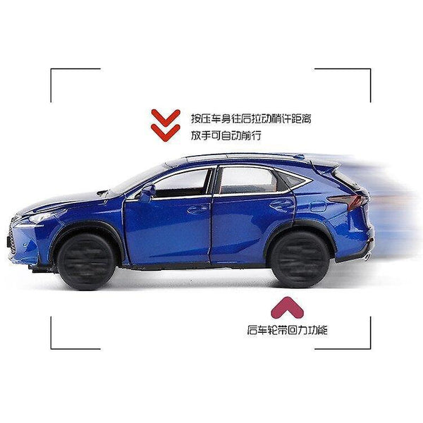 Toy cars 1:32 lexus nx200t alloy pull back car model diecast metal toy vehicles with sound light 6 open doors