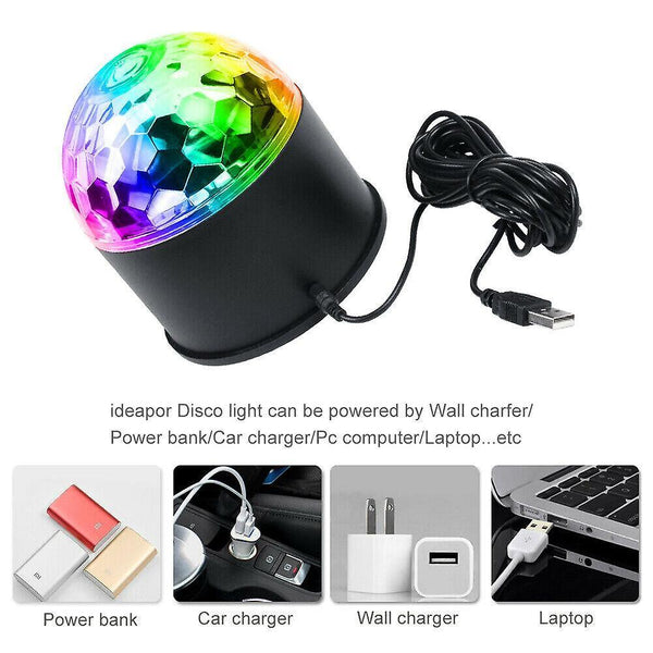 Loudspeaker management systems led rgb music player disco ball light club stage light voice remote control +usb