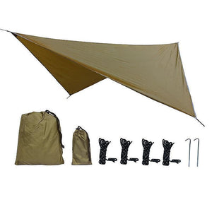 Outdoor furniture covers 360x290cm waterproof tarp tent shade camping hammock rain fly uv garden awning canopy brown