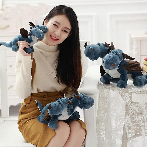 Action toy figures 35cm dinosaur plush toys double-headed animals stuffed dolls cartonn anime two head dragon for