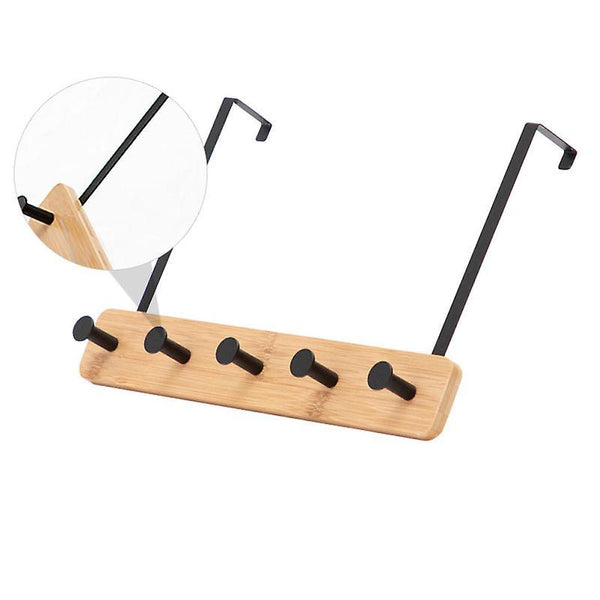 5 hooks Khaki Ironing Board Hooks & Racks Free Nails Hanger Door Back Hanger Clothes Hanging Hook For Kitchen Bathroom