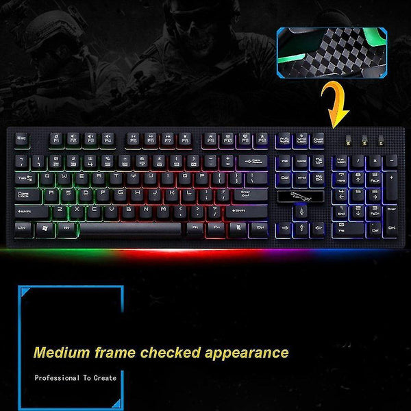 Remote controls g20 usb wired mechanical keyboard colorful backlight gaming keyboard rgb for pc computer gamer