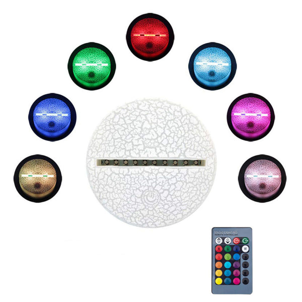 3D Touch Light Night 7 colors remote control - Baseball #440