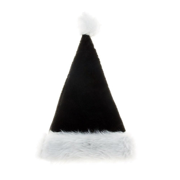 Christmas gift kids Adult Adult Black Plush Hat Thickened Fleece Big Ball Halloween Party Hat