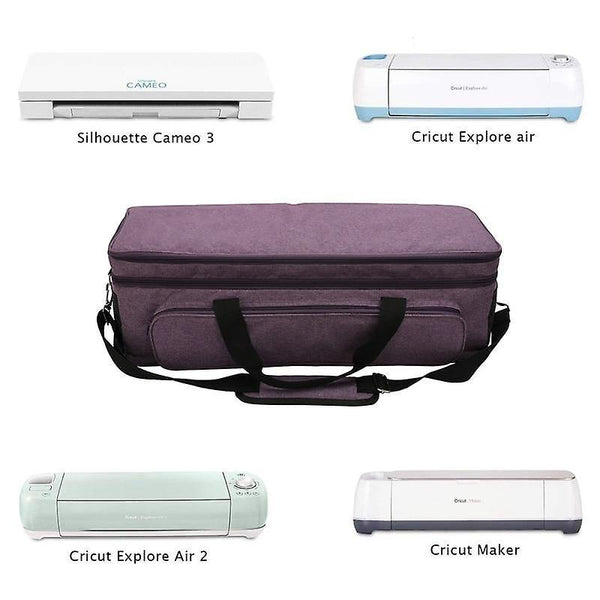 Laundry baskets tool carrying case big capacity cutting machine supplies storage bag for cricut explore purple