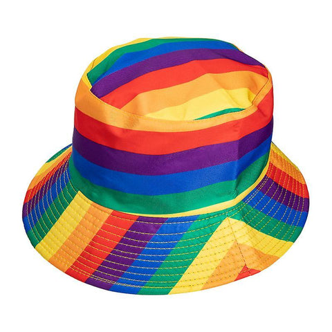 M female Hats Rainbow Bucket Hat Fashion Sun Protection Hat Outdoor Fishmen Hat Travel Headdress