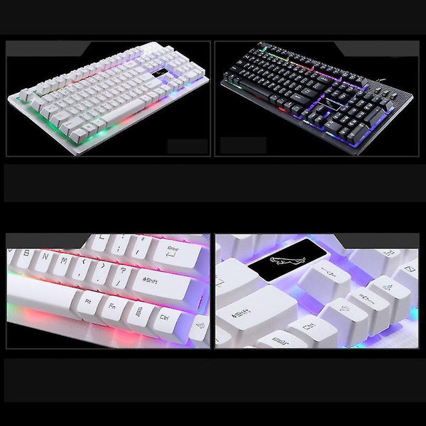 Remote controls g20 usb wired mechanical keyboard colorful backlight gaming keyboard rgb for pc computer gamer