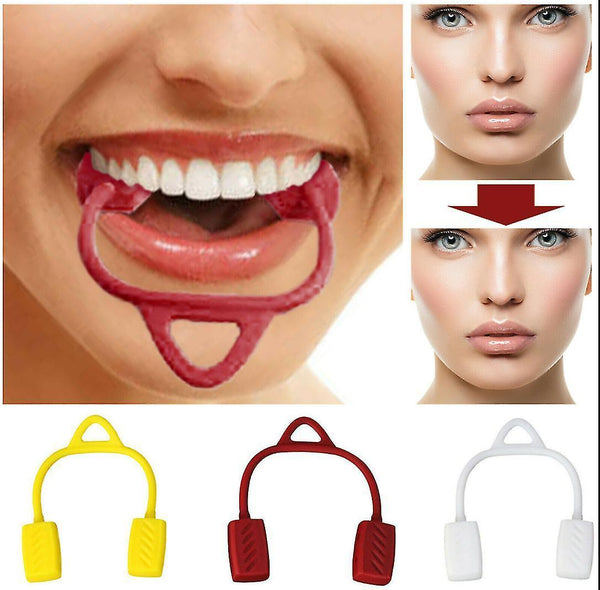 Nutrition Gels Chews Jaw Line Exerciser Facial Muscle Trainer Silicone Chew Anti-Wrinkle Red