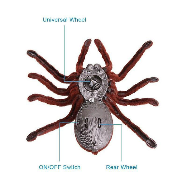 Robotic Toys Simulation Remote Control Spider Realistic RC Araneid Shine Eyes Tricky Scary Toy|RC An