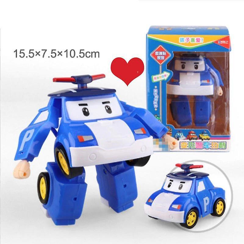 Action Toy Figures Robocar Poli Transformation Robot Poli Amber Roy Car Model Anime Action Figure To