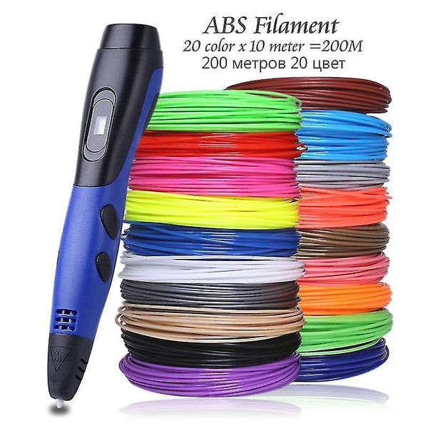 3D printers original model 3d pen with 20 color abs filament plastic 3 d printing pens