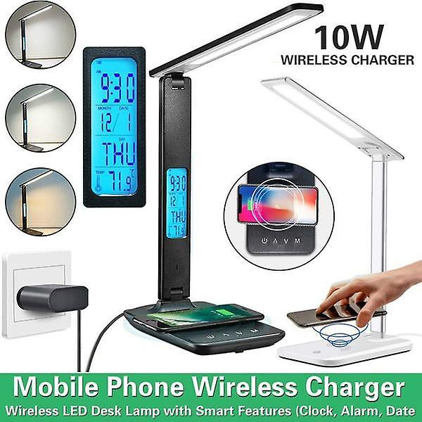 Night Lights Ambient Lighting LED Desk Lamp with Wireless Charger