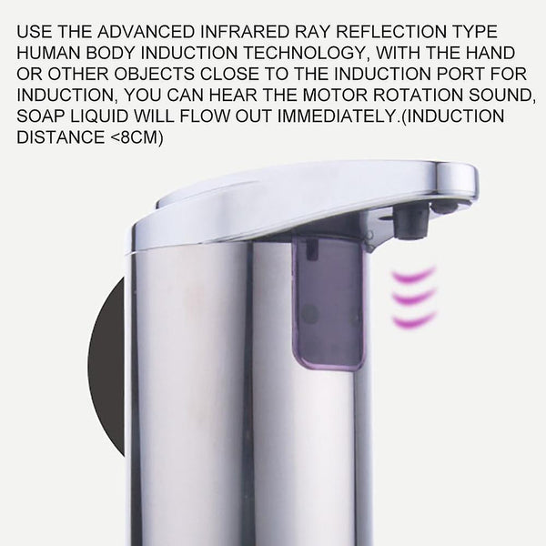 Soap Lotion Dispensers Stainless Steel Automatic Soap Dispenser Infrared Sensor Touchless Sanitizer