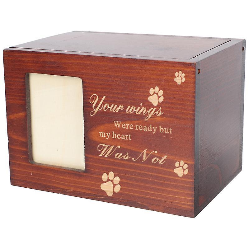 16x11cm Wood Memorial Urns Pet Cinerary Casket Wooden Pet Cremation Urn Bone Ash Wood Box For Dog Or Cat