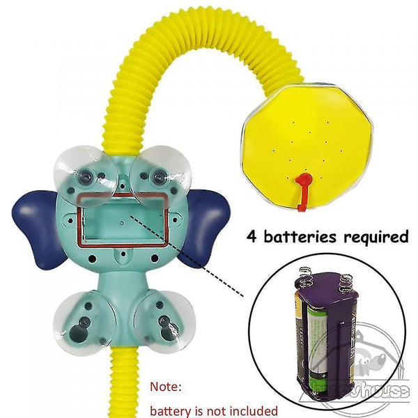 Shower Heads Electric Elephant Pool Bathtub Toys Sprinkler Sucker Spray Water Toys For Kids Blue