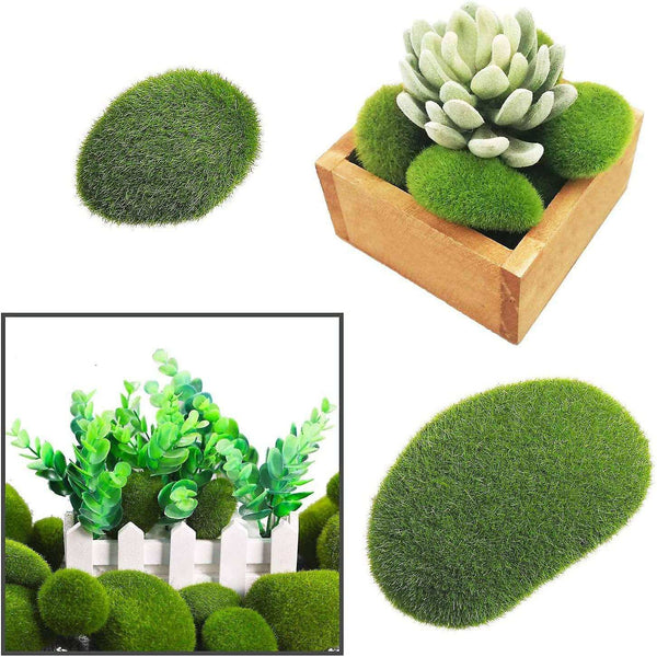 30 Pieces Series 3 Sizes Decorative Artificial Moss Rocks Green Moss Balls For Garden Flower Arrangements And Crafts Artificial Flora