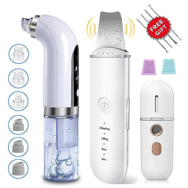 Acne treatments kits blackhead remover vacuum pore cleaner ultrasonic skin scrubber face cleaning bubble skin cleaner