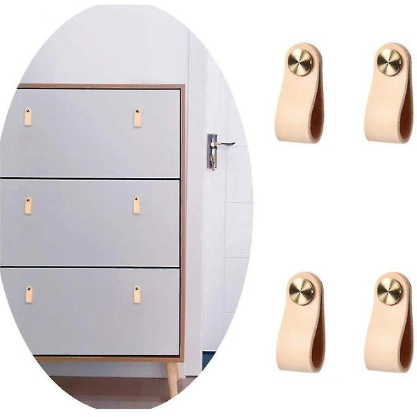 Cabinet knobs handles leather handle 8 pieces leather furniture handles cabinet handles for exquisite furniture decorating