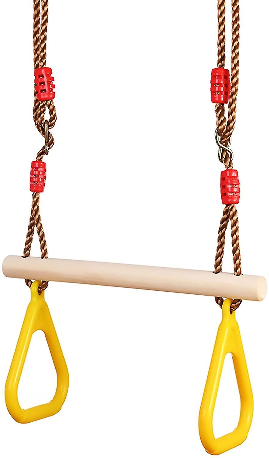 Swing Outdoor Children Multifunction Children Wooden Trapezoid Swing Suspension Trainers