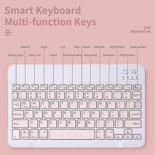 Remote controls rechargeable universal 10 inch wireless bluetooth keyboard mouse set for ipad iphone mac android