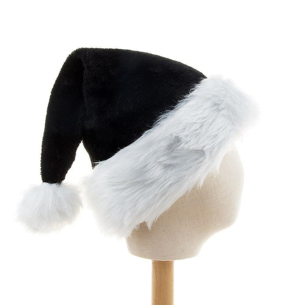 Christmas gift kids Adult Adult Black Plush Hat Thickened Fleece Big Ball Halloween Party Hat