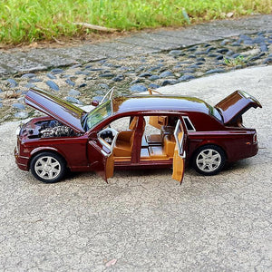 Toy cars 1:24 rolls royce phantom cohes alloy toys red