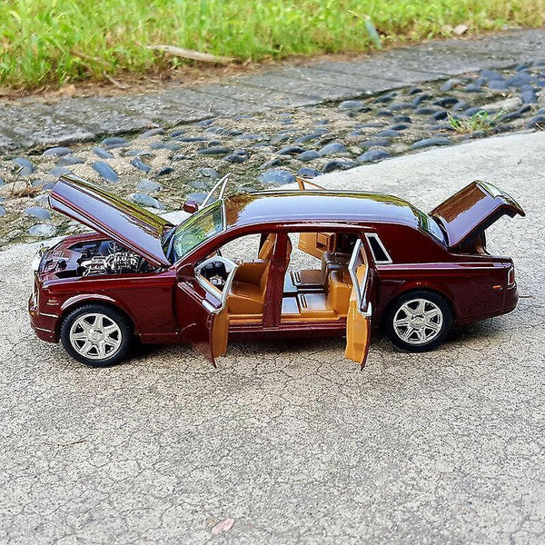 Toy cars 1:24 rolls royce phantom cohes alloy toys red