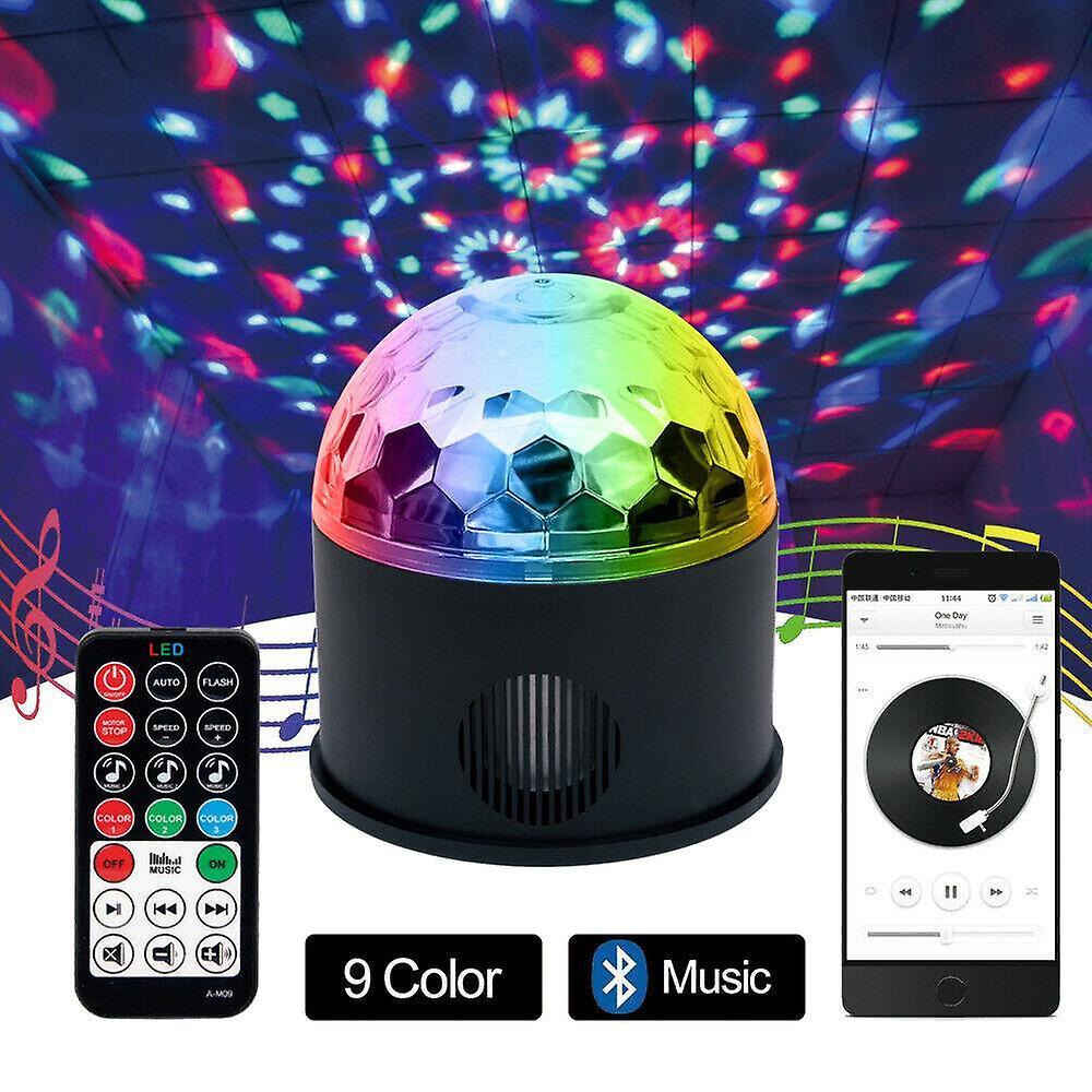 Loudspeaker management systems led rgb music player disco ball light club stage light voice remote control +usb