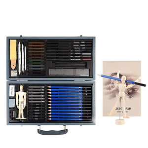 Writing Pencils 60Pcs/Set Professional Sketch Pencil Drawing Kit Charcoal Wooden Box For Painter Art