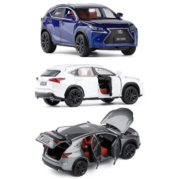 Toy cars 1:32 lexus nx200t alloy pull back car model diecast metal toy vehicles with sound light 6 open doors