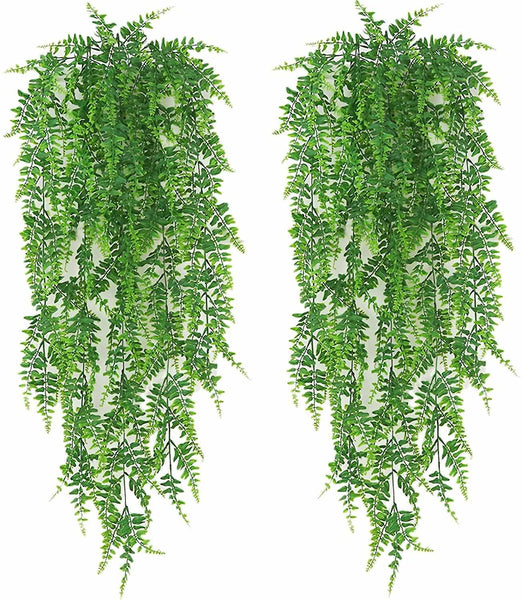 2 Pcs Artificial Plants Hanging Hanging Plants Artificial Leaves Decor Artificial Flora