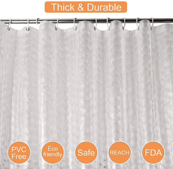 Waterproof Shower Curtain Liner 3d Eva Thick Shower Curtain No Smell Stain Resistant Shower Liner For Shower Stall Bathtubs 3d Water Cube Shower Curtains