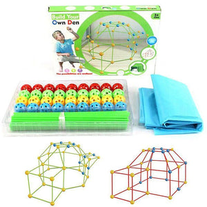 Binoculars 87 Pcs DIY Build Your Own Den Set Kids Present Fort Construction Building Toy