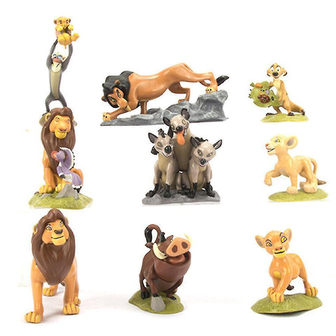 Action Toy Figures 9Pcs Lion King Simba Mufasa Nala Pumbaa Timon Figure Toy